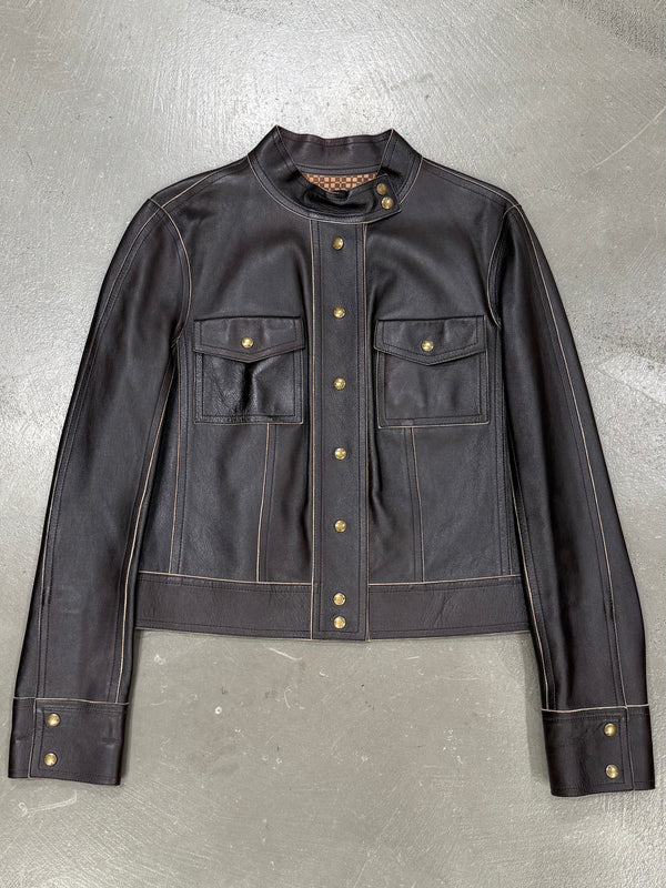 2000s Louis Vuitton moto biker leather jacket