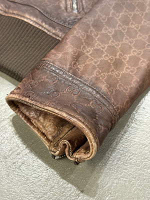 2010s Gucci "Guccissima" monogram leather jacket