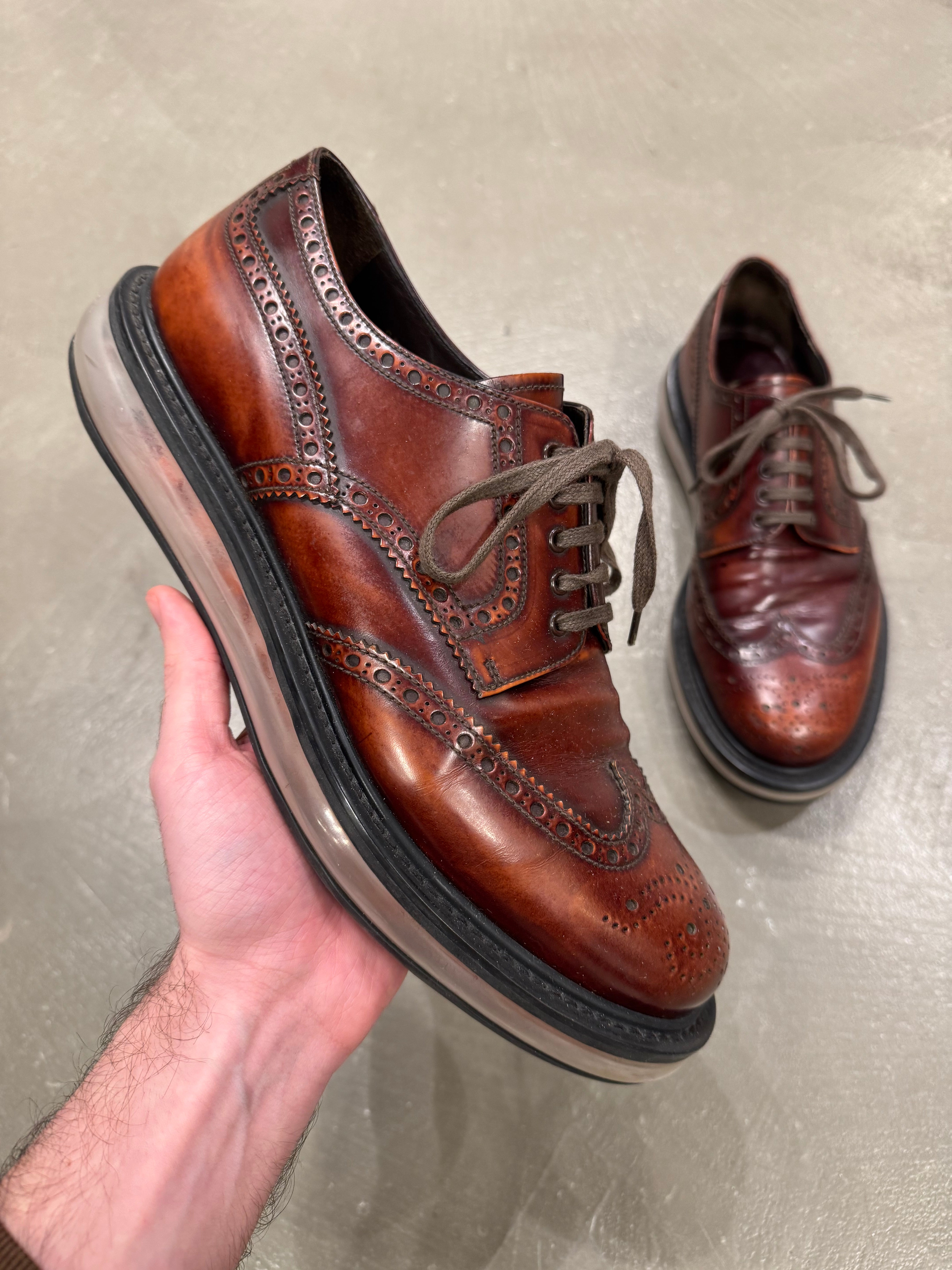 靴 PRADA derby leather shoes archive 2000s Prada airbag derby leather shoes