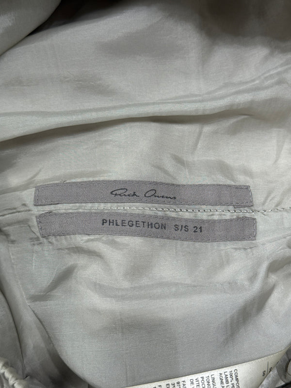 SS2021 Rick Owens “Phlegeton” distressed leather Bauhaus Cargo Pants