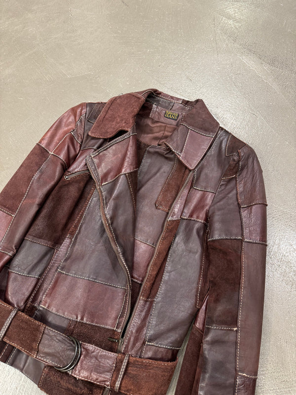 1990s Plein Sud patchwork leather jacket