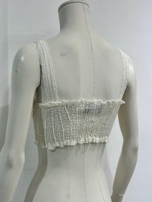 1990s Dolce & Gabbana sheer lace corset top