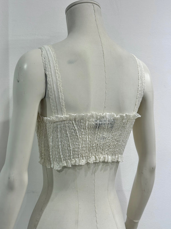 1990s Dolce & Gabbana sheer lace corset top