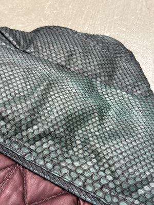A/W2000 Roberto Cavalli snakeskin python leather puffer jacket