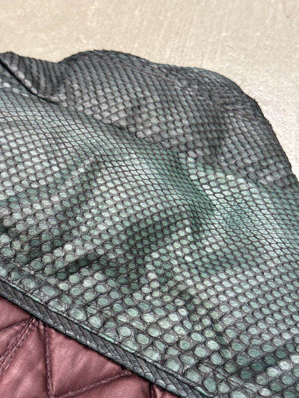 A/W2000 Roberto Cavalli snakeskin python leather puffer jacket