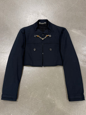 2006 Gucci cropped military jacket with chain
