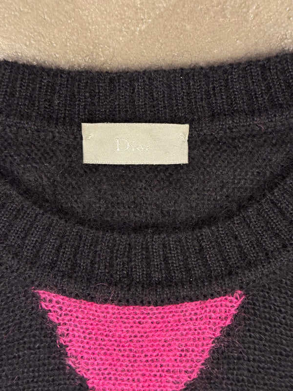 A/W2007 Dior by Hedi Slimane runway geometric mohair knit