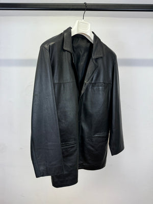 2000s Gucci leather blazer