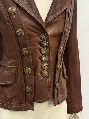 A/W2006 Dolce & Gabbana napoleon leather jacket