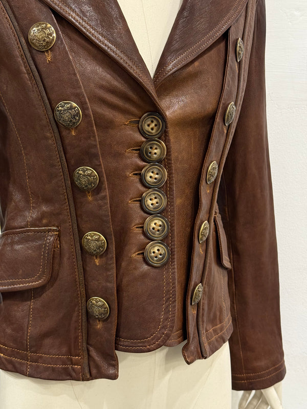 A/W2006 Dolce & Gabbana napoleon leather jacket