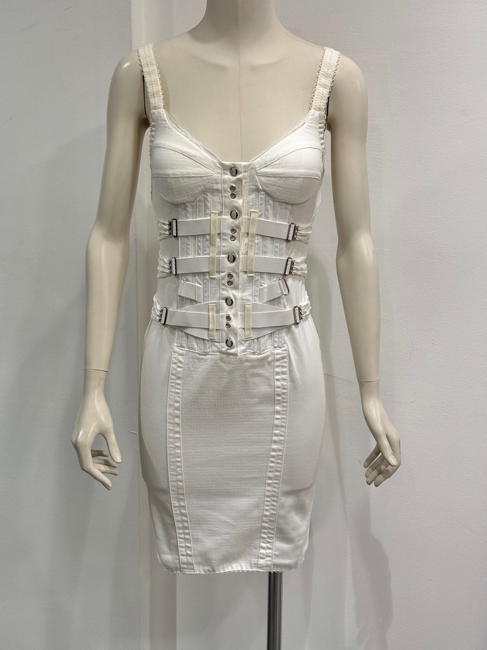S/S2004 Dolce & Gabbana bondage corseted dress