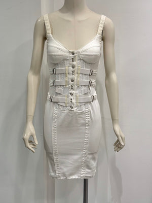 S/S2004 Dolce & Gabbana bondage corseted dress