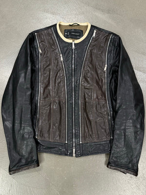 SS2014 Dsquared2 multi-zip biker leather jacket