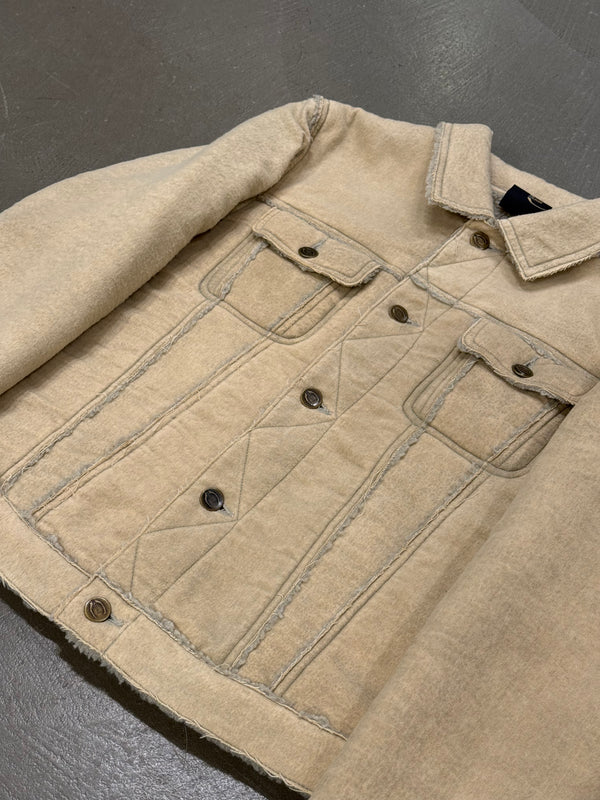 2000s Cavalli faux shearling trucker jacket