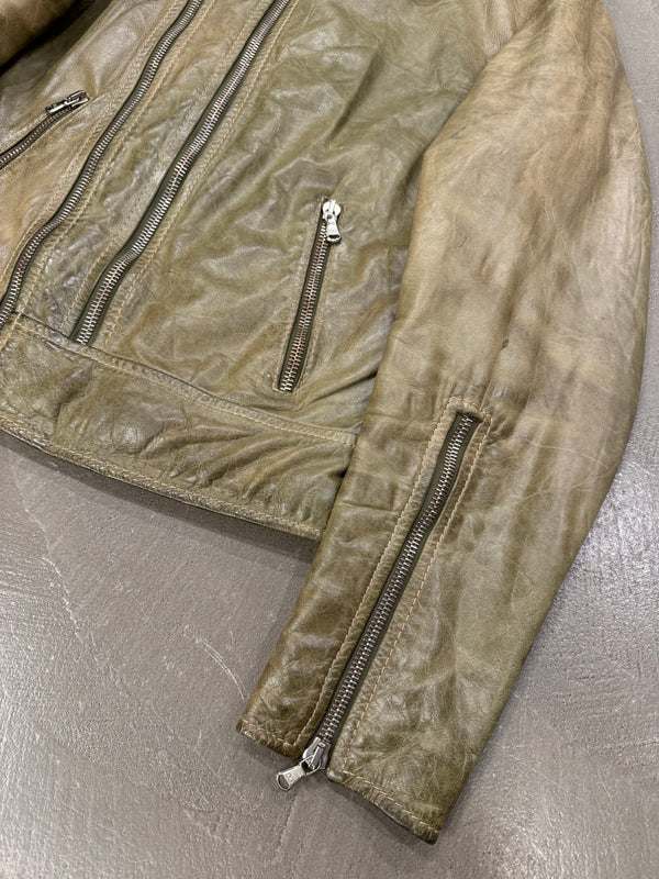 A/W2001 Dolce & Gabbana faded zip aviator jacket