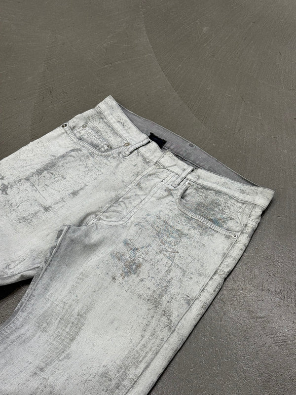 S/S2006 Dior by Hedi Slimane painted denim pants
