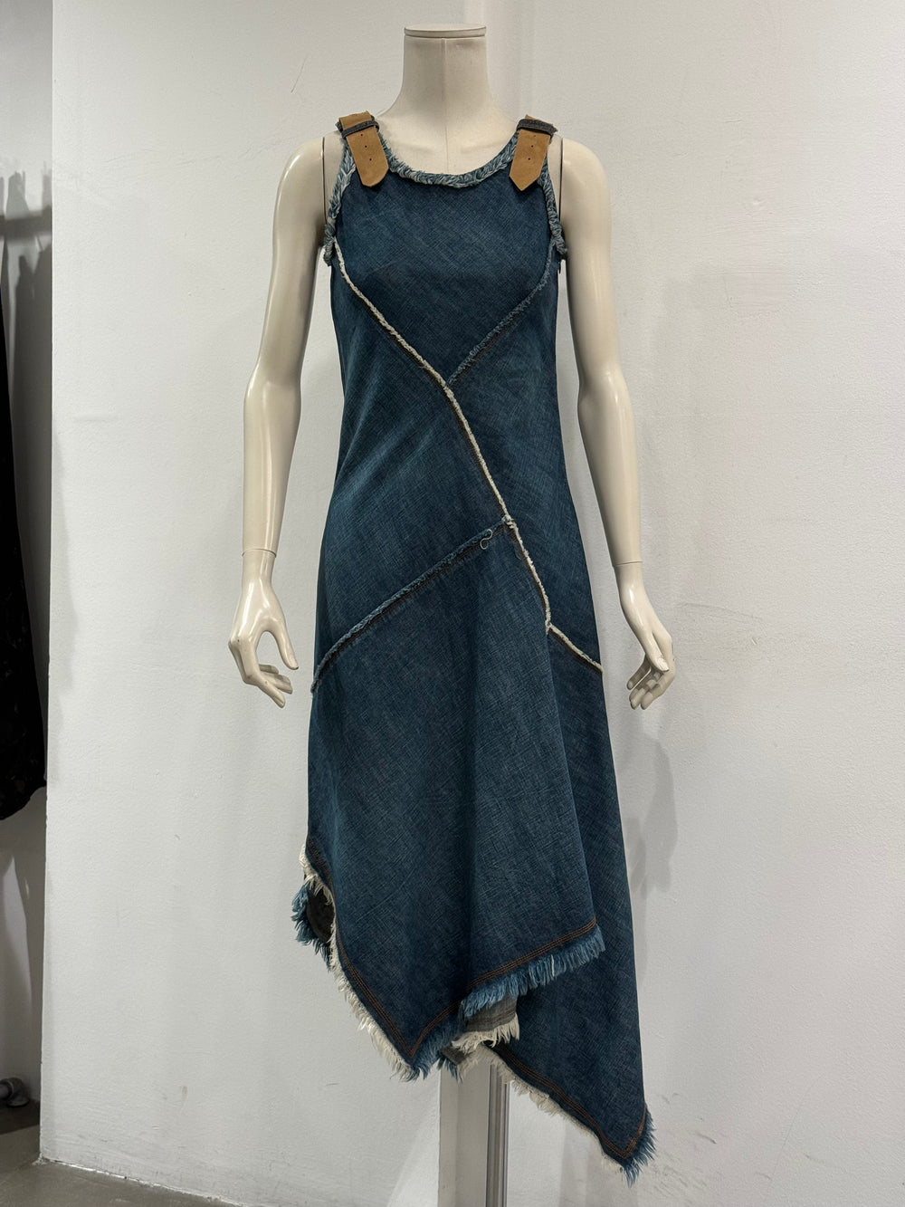 2000s Jean Paul Gaultier denim asymmetrical dress