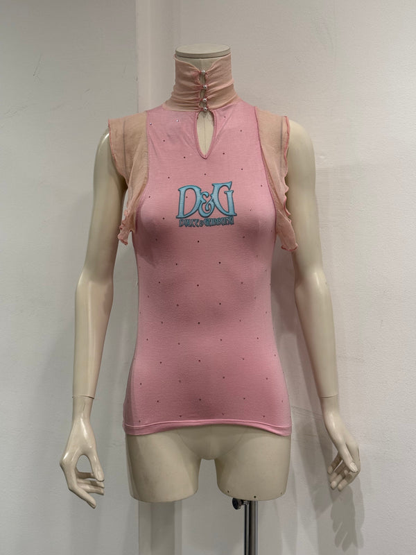 2000s Dolce & Gabbana logo tank top