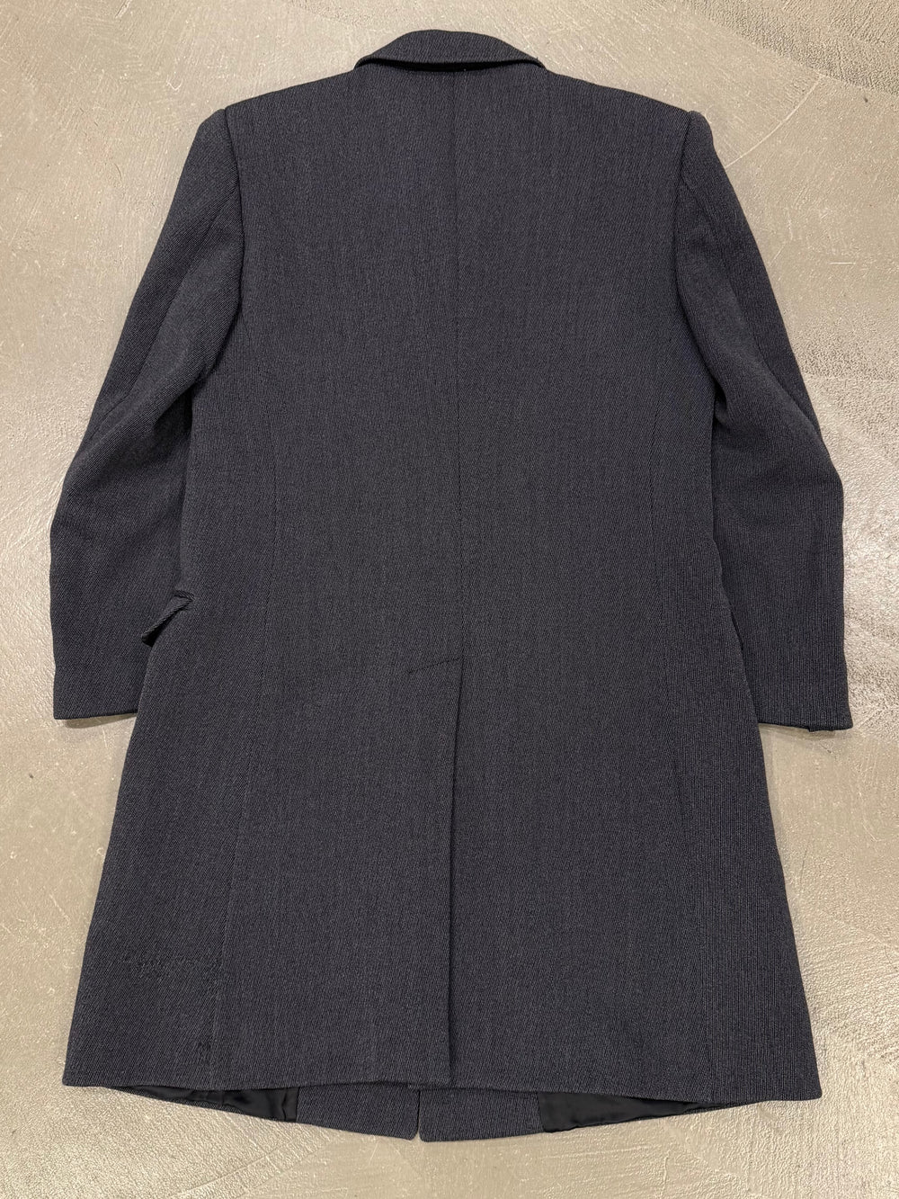 1990s Alexander McQueen long coat with structured shoulders