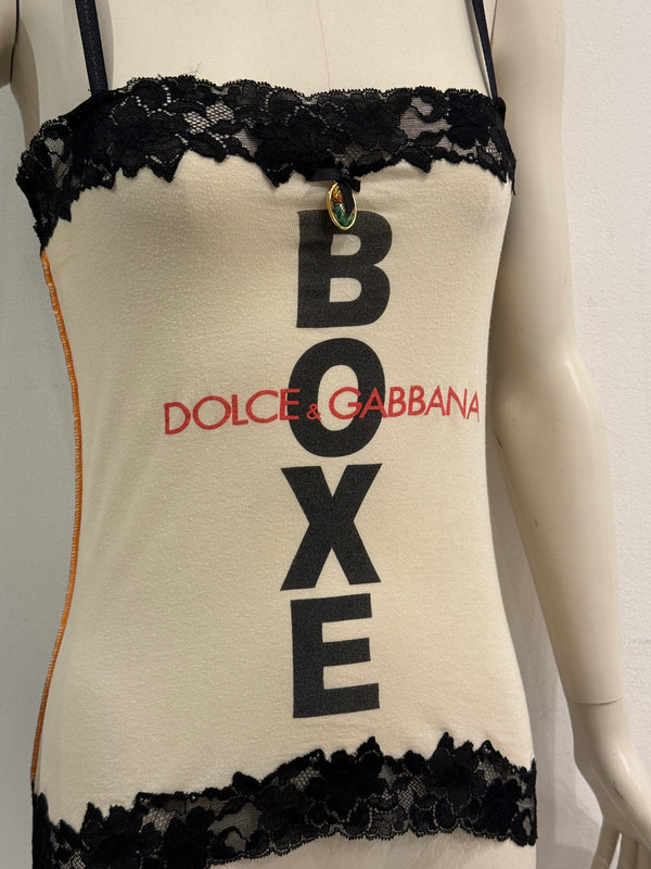 2001 Dolce & Gabbana iconic "Boxe" top