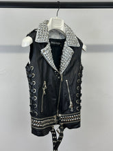 Load image into Gallery viewer, S/S2011 Balmain by Decarnin leather metal studded biker vest
