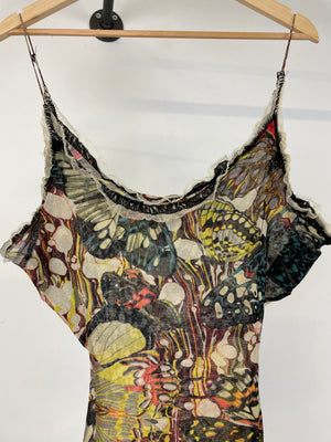 SS2003 Jean Paul Gaultier butterfly tattoo mesh top