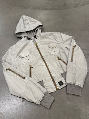 2000s Dolce & Gabbana cropped zipper military jacket