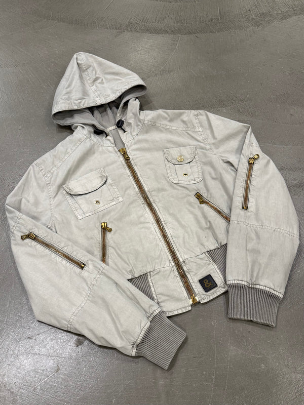2000s Dolce & Gabbana cropped zipper military jacket