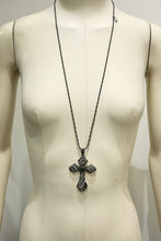 Load image into Gallery viewer, 2000s Roberto Cavalli big studded cross necklace
