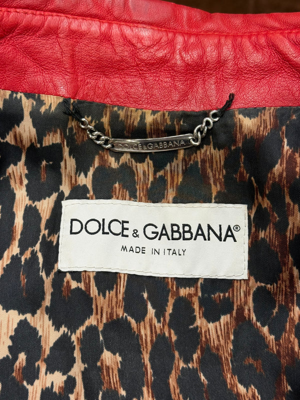 2001 Dolce & Gabbana “45” runway leather racing jacket