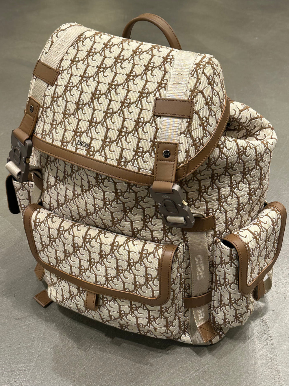 2022 Dior X Cactus Jack Oblique jacquard backpack
