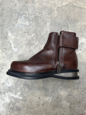 1990s Dirk Bikkembergs metal heel square toe boots