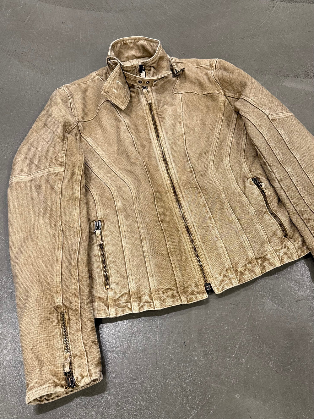 2004 Cavalli astro biker denim jacket