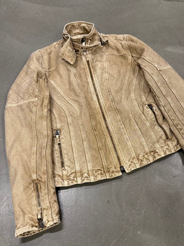 2004 Cavalli astro biker denim jacket
