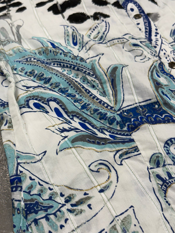2000s Cavalli paisley leopard shirt