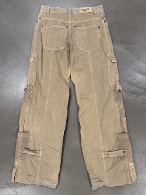 S/S2003 Dolce & Gabbana full zip parachute cargo pants