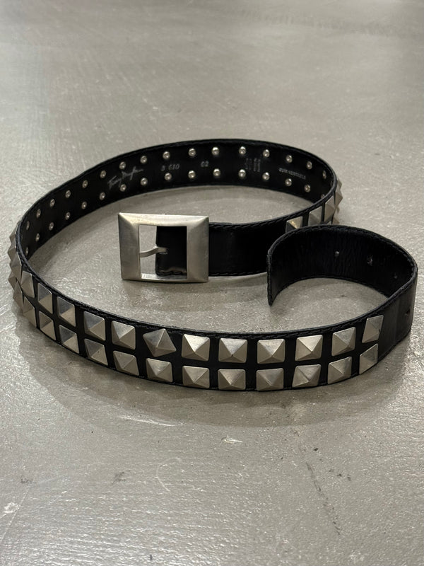 2000s Thierry Mugler studded leather belt