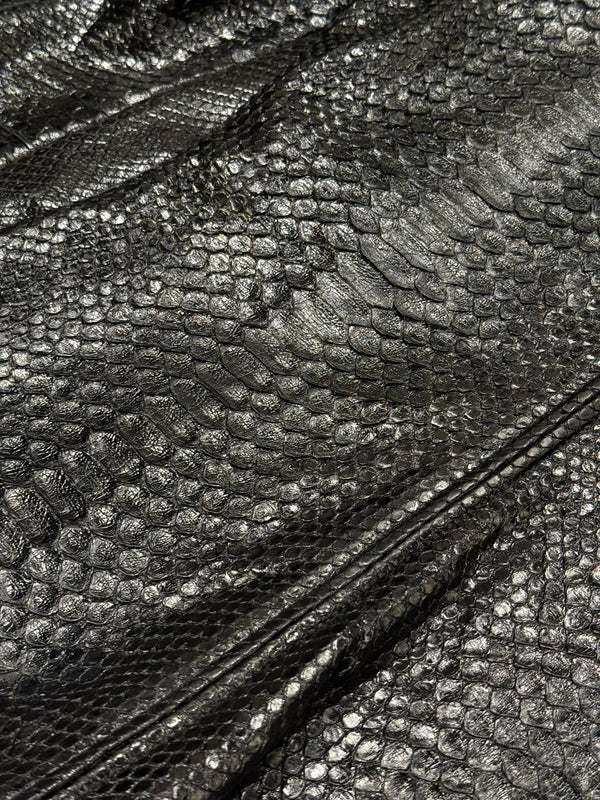 2010s Gucci real python backzip leather jacket
