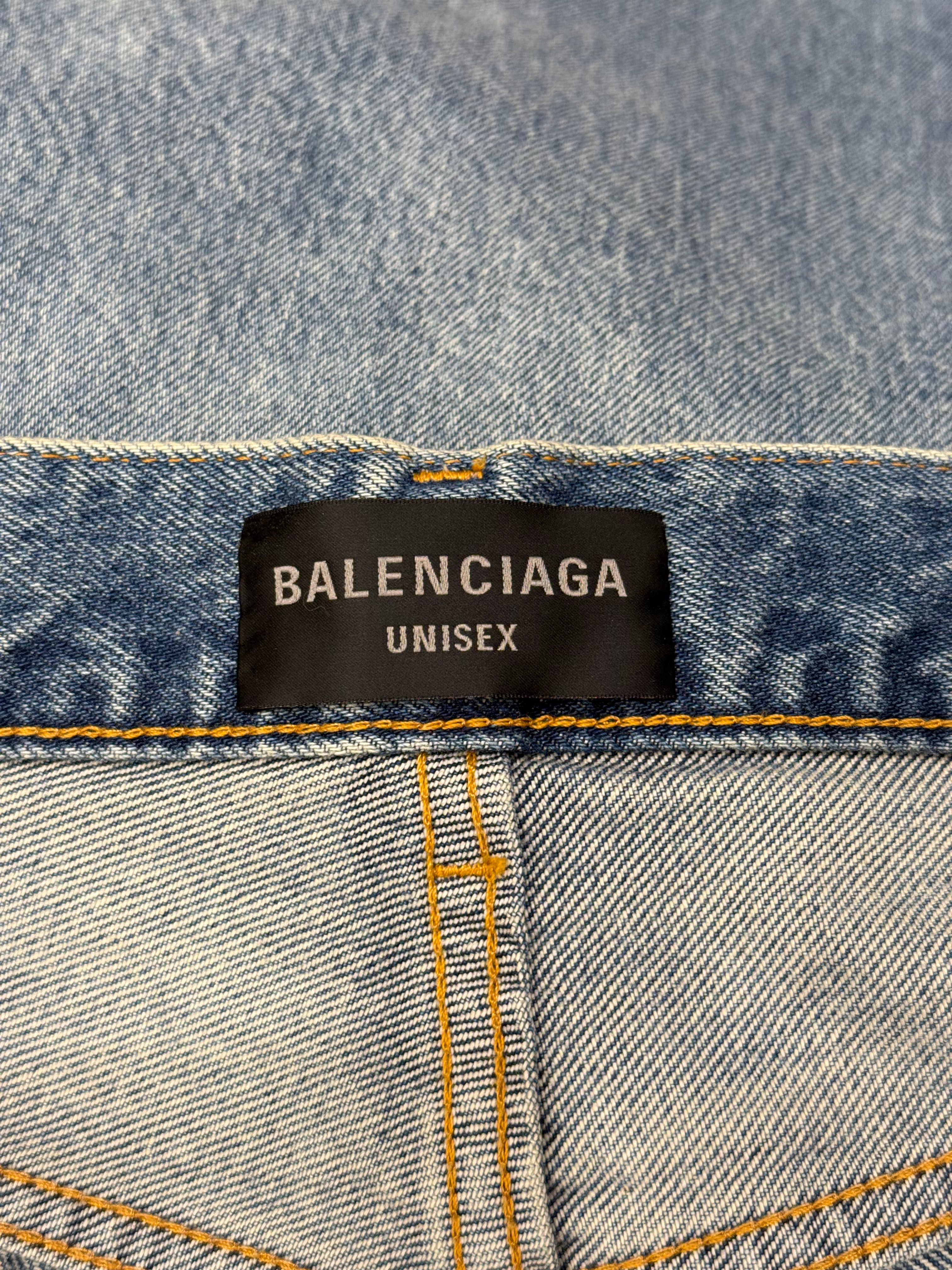 S/S2022 Balenciaga skater destroyed baggy denim