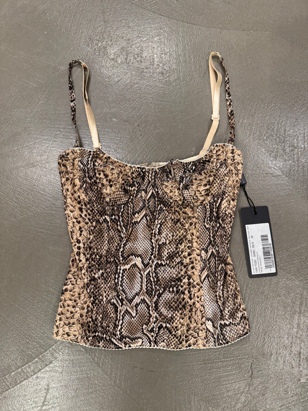 A/W 2001 Dolce & Gabbana Snakeskin corset top NEW