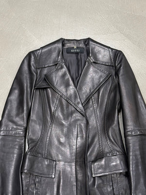 2004 Gucci by Tom Ford leather trench coat