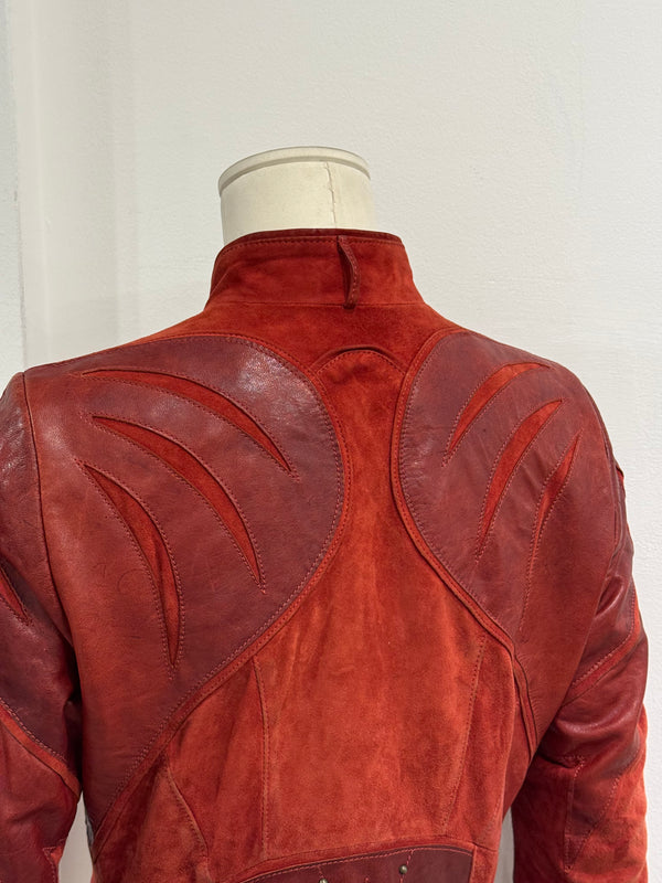 2000s Roberto Cavalli western leather jacket