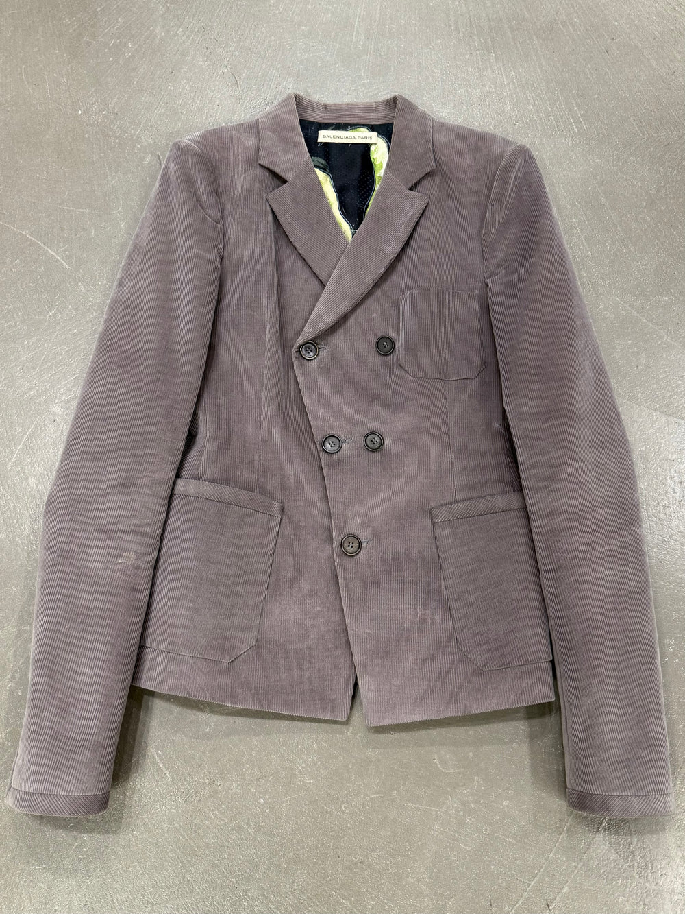 2010 Balenciaga by Nicolas Ghesquière asymmetric double breasted blazer