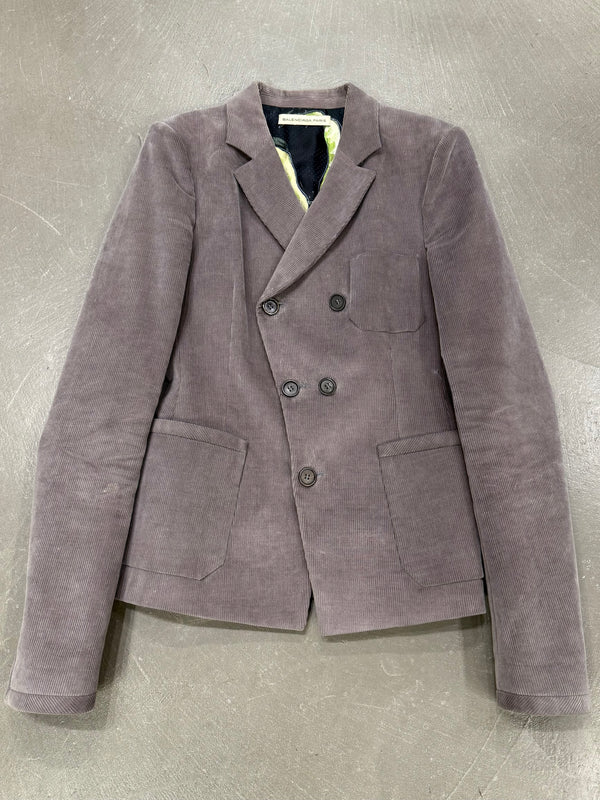 2010 Balenciaga by Nicolas Ghesquière asymmetric double breasted blazer