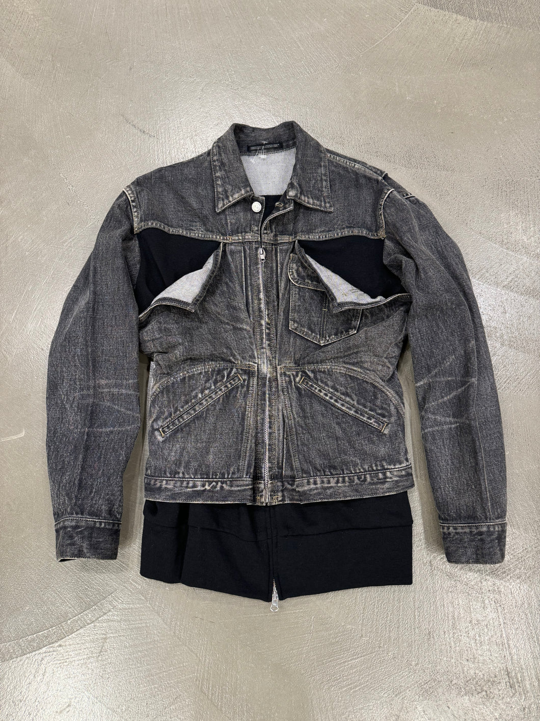 A/W 2002 Yohji Yamamoto runway deconstructed denim jacket - NEW