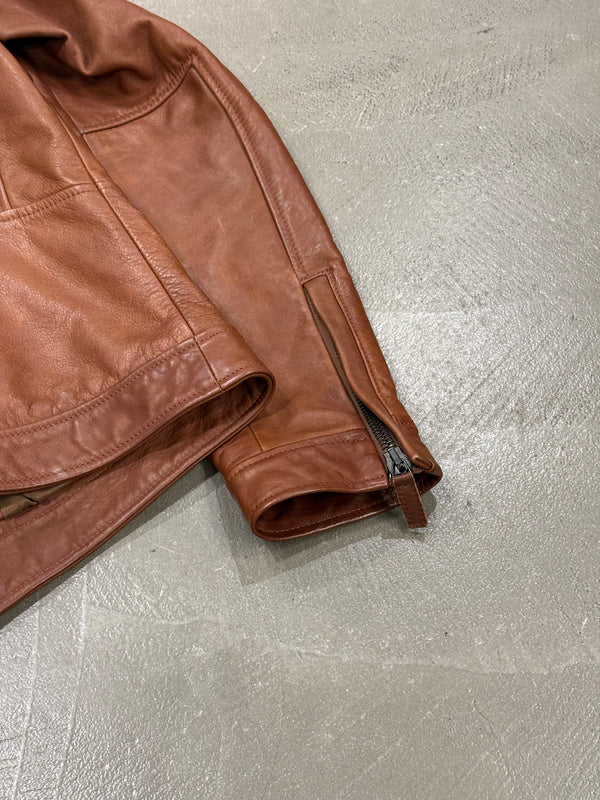 2010s Armani paneled leather jacket