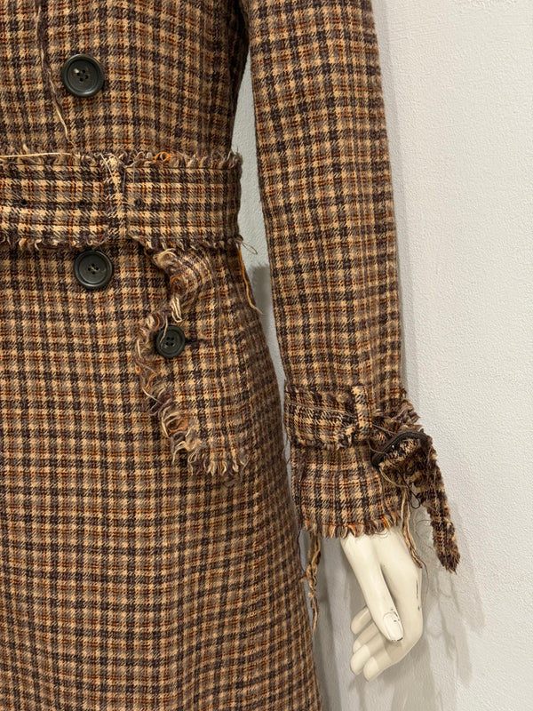A/W2004 Junya Watanabe distressed tweed runway coat