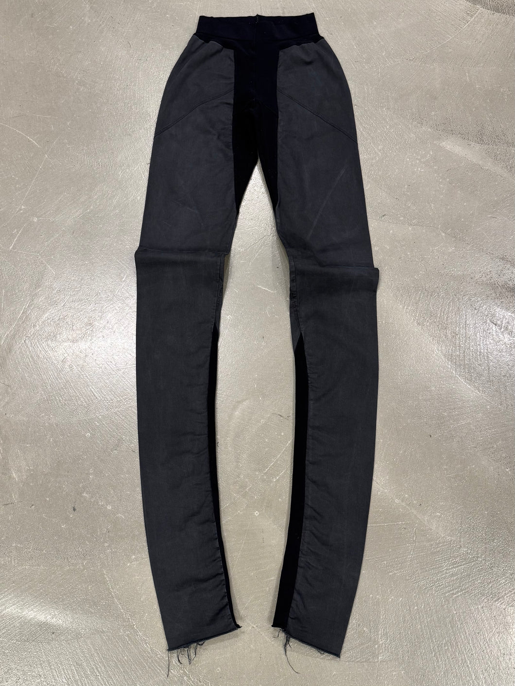 2000s Rick Owens ultra long leather leggins