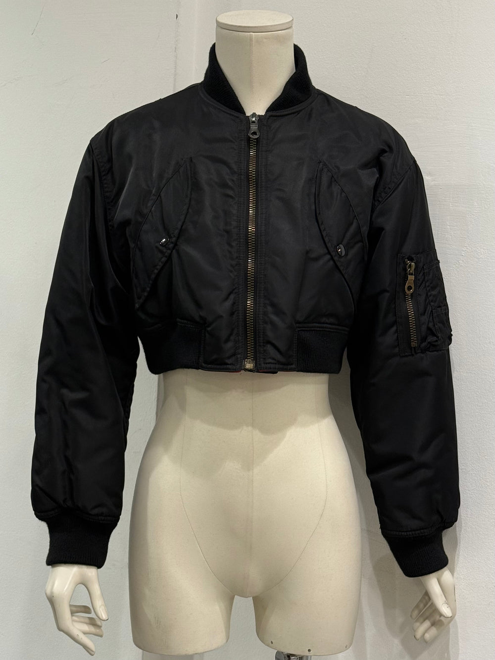 1980s Jean Paul Gaultier Junior cropped nylon bomber jacket