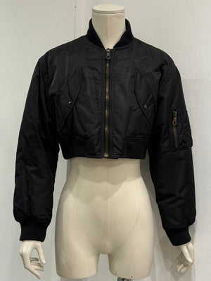 1980s Jean Paul Gaultier Junior cropped nylon bomber jacket